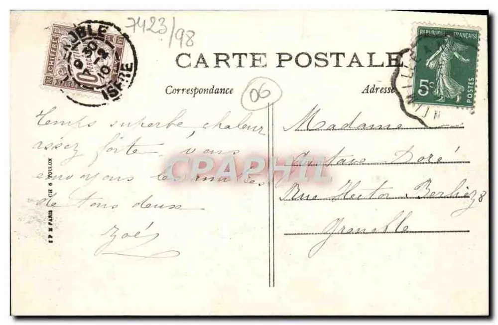 Menton — 'Winter Palace' — 'Riviera Palace' — 'Mont Fleuri' - Verso