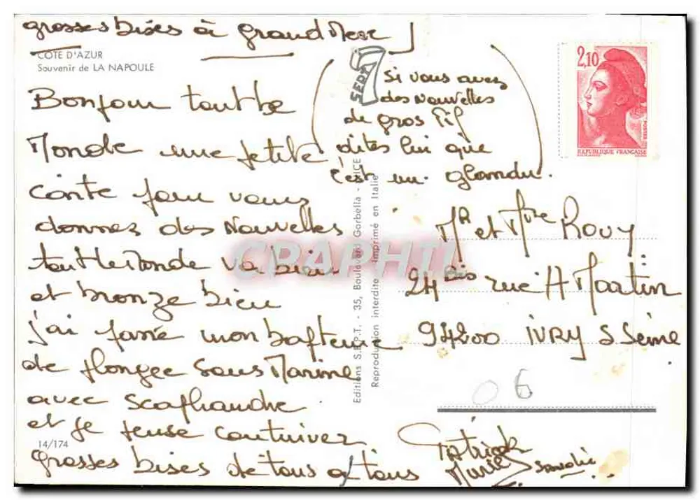ला नापूले — सामान्य दृश्य, खेल के बंदरगाह, समुद्र तट, किला — संस्करण सी.आई.पी.टी. - पीछे