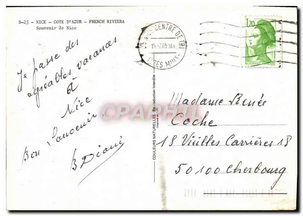 Nice — vista da promenade des Anglais — editor B-23 - Verso