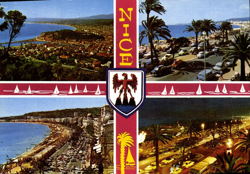 Nice — Allgemeiner Blick, Promenade des Anglais und Nacht - Vorderseite