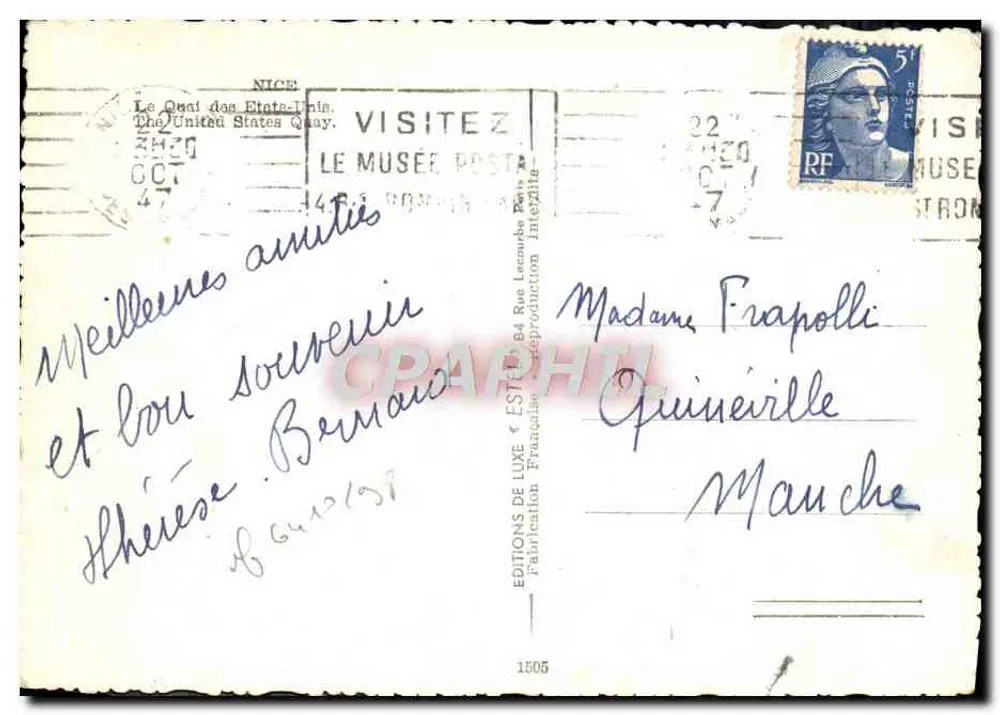 Uitzicht op de Promenade des Anglais in Nice — Estel - Achterkant