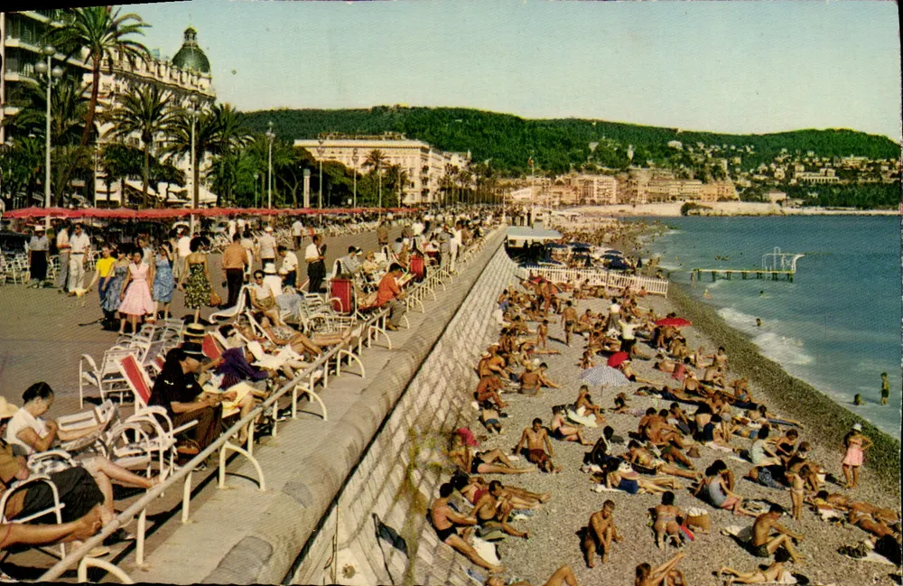 Nice — Promenade des Anglais i plaża — Wydawca: Kolekcja Messager, nr 06 - Awers