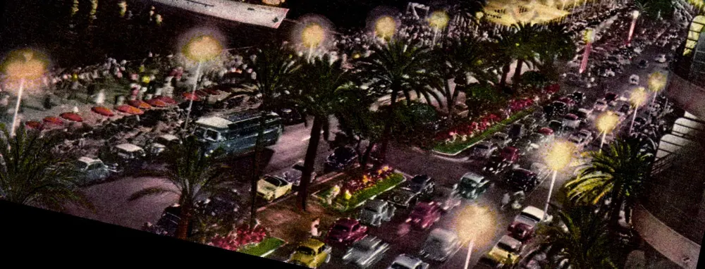 Beleuchtete Promenade des Anglais — Abend und Kreuzfahrtschiff — Editions ADIA, NICE, Nr. 12854 - Vorderseite