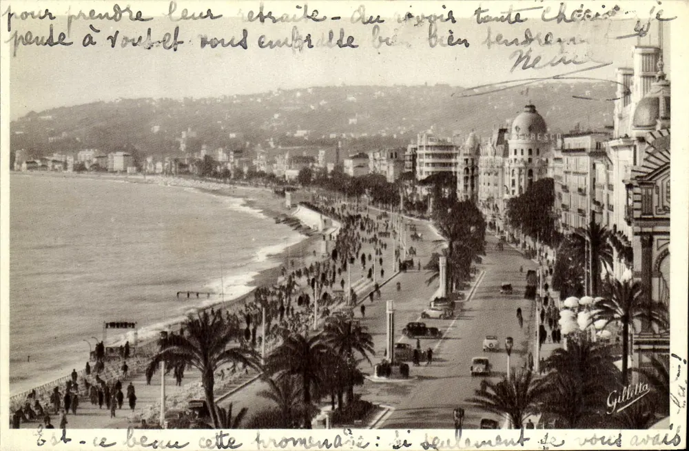 Ansicht der Promenade des Anglais in Nice — Gilletta - Vorderseite