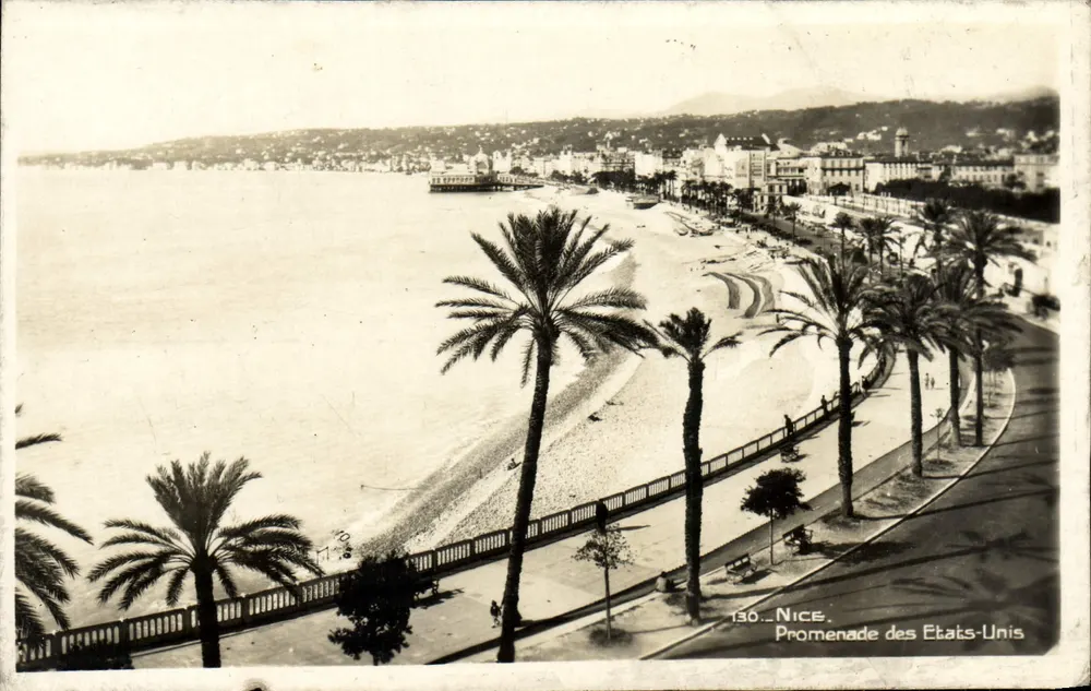 Nice — Promenade dos Estados Unidos — Reprodução integral L. Gilletta et Cie Ed. Print. - Frente