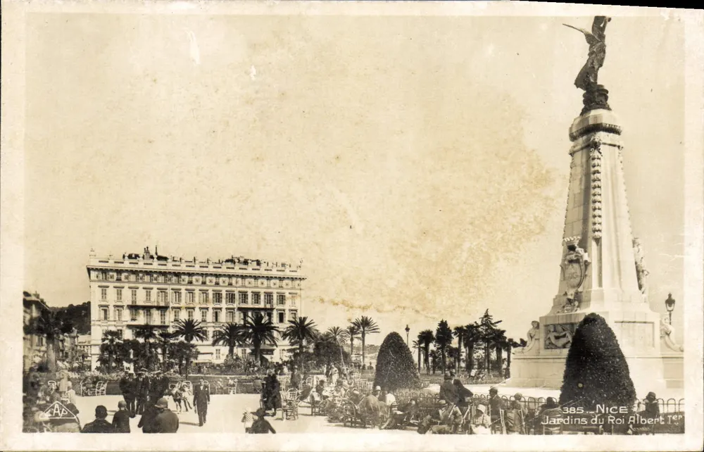 Jardins do Rei Albert I — Nice — editor C.A.P. Strasbourg - Frente