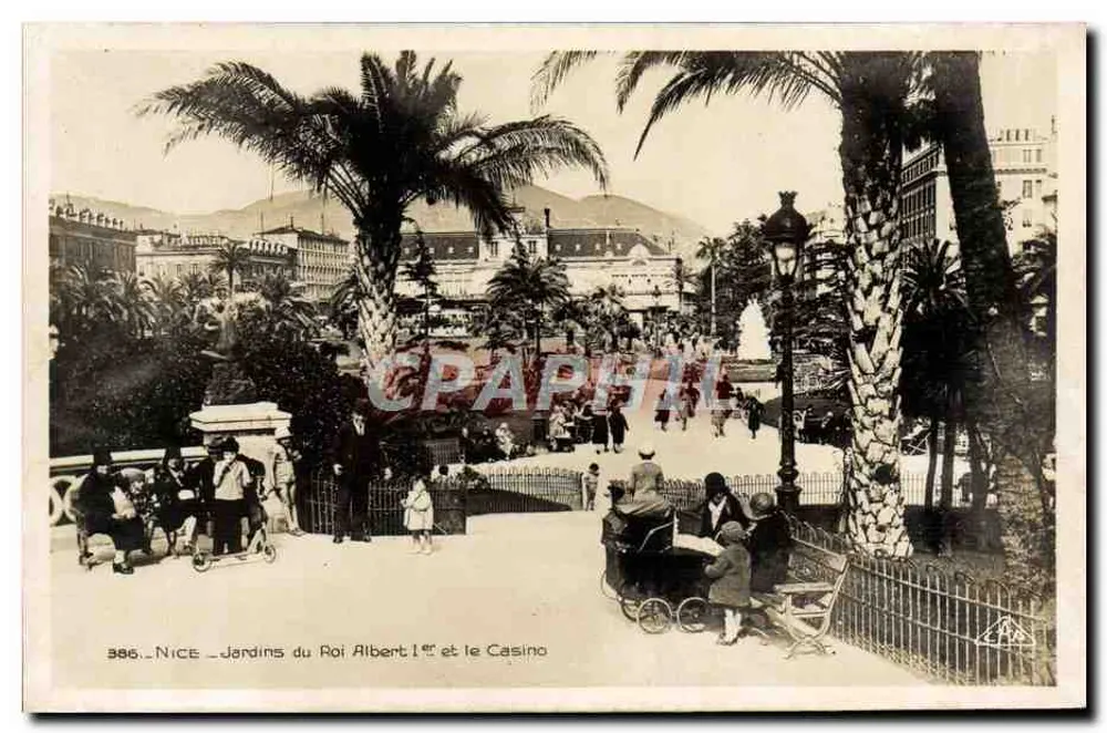 Nice - Gärten des Königs Albert I. und das Casino - Vorderseite