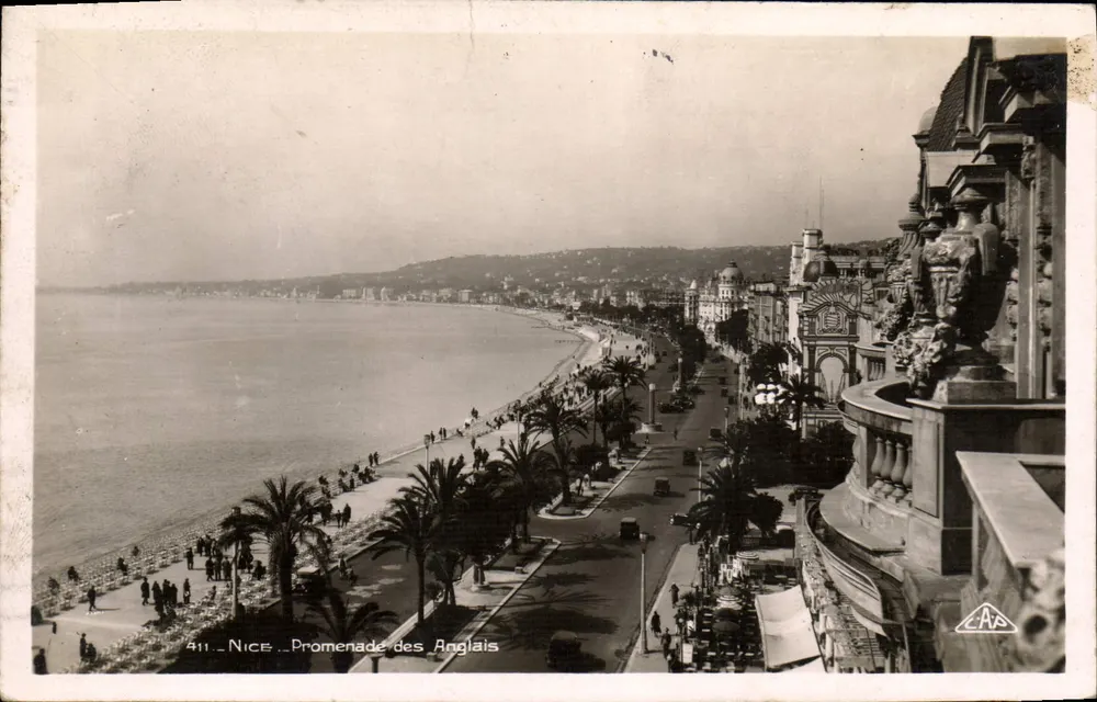 Nice - Promenade dos Ingleses — vista panorâmica — editor CAP, n° 411 - Frente