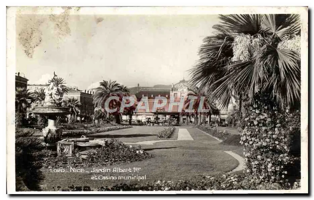 Nice - Jardin Albert 1er und Casino municipal — Édition La Cigogne - Vorderseite