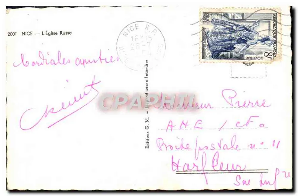 Russische kerk in Nice — panoramische uitzicht — Éditions G.M. - Achterkant