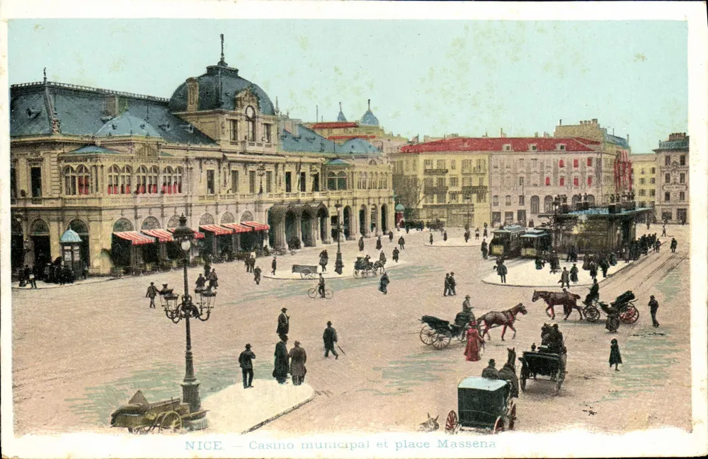 Nice — Gemeindekasino und Place Masséna — unbekannter Verlag - Vorderseite