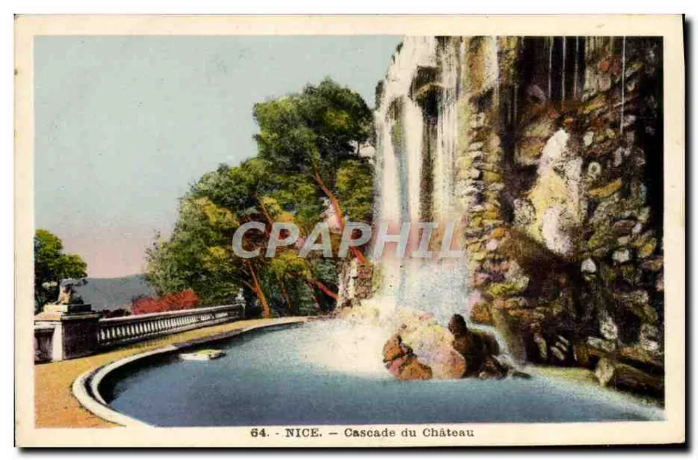 Nice — Cachoeira do Castelo — L. Gilletta e Cie, Nice, n°64 - Frente