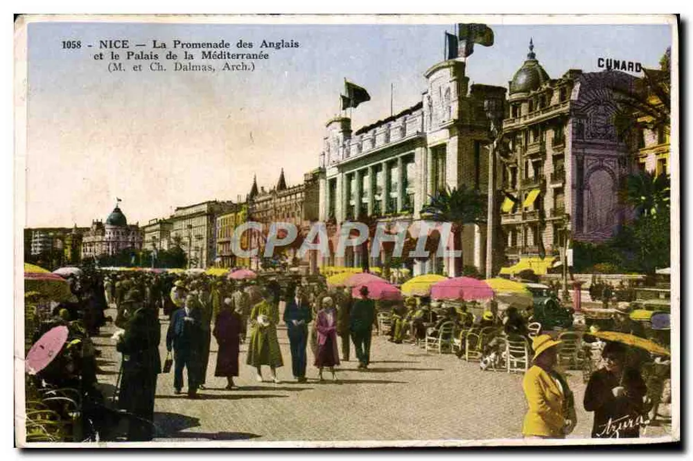 NICE — Promenade des Anglais und Palais de la Méditerranée (M. und Ch. Dalmas, Arch.) - Vorderseite