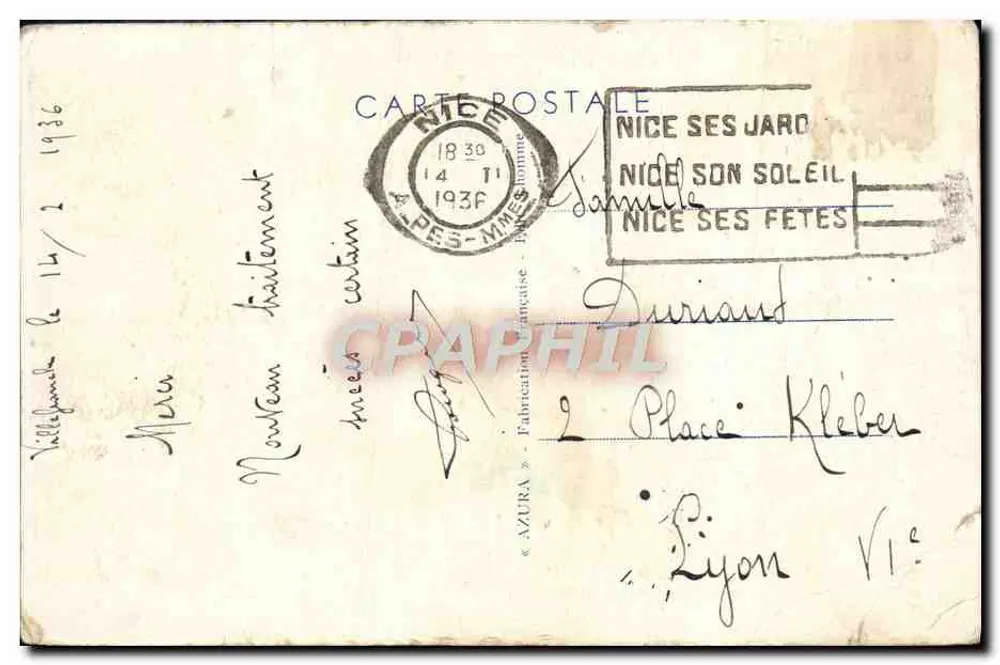 NICE — Promenade des Anglais und Palais de la Méditerranée (M. und Ch. Dalmas, Arch.) - Rückseite