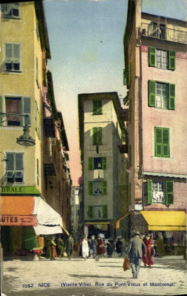 Nice — (Altstadt). Rue du Pont-Vieux und Mascoinat — Verleger: J. Baille - Vorderseite