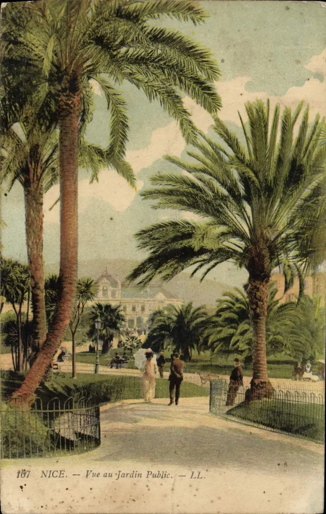 Nice — Vista no Jardim Público — LL. n° 187 - Frente
