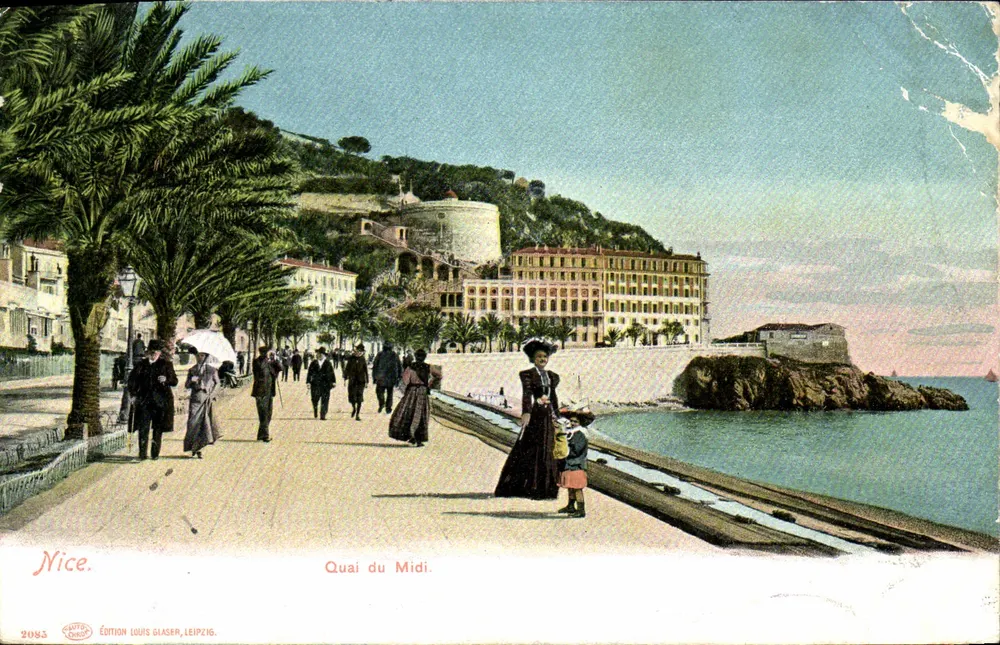 Nice — Quai du Midi — Édition Louis Glaser, Leipzig, n° 2083 - Awers