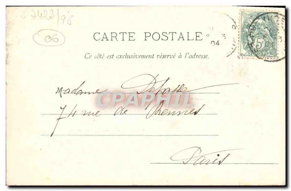 Nice — Quai du Midi — Édition Louis Glaser, Leipzig, n° 2083 - Rewers