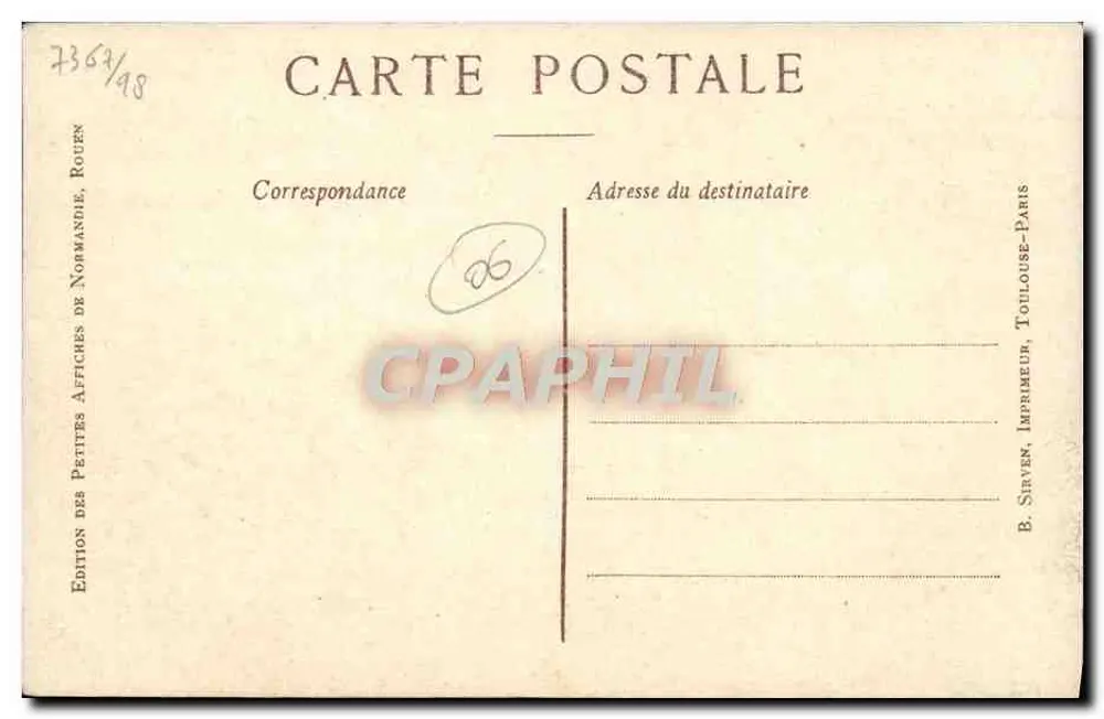Câmara de Comércio de Nice — Bilhete de 1 franco — 1917 - Verso