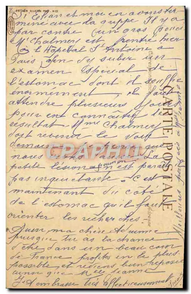 Avenida da Vitória — Nice — Edição Dileta, n°34 - Verso