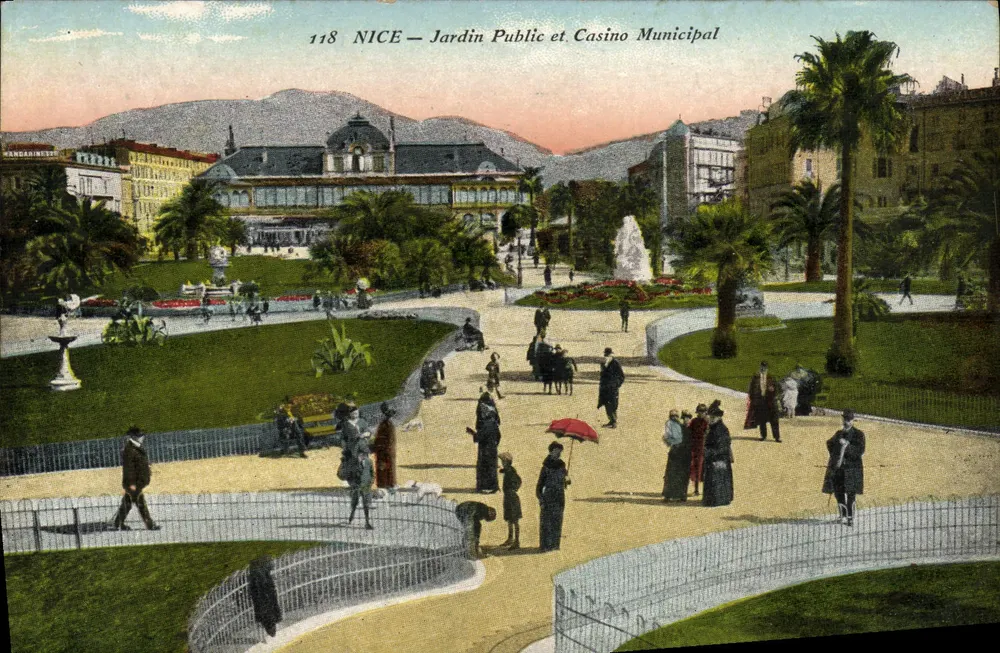Nice — Öffentlicher Garten und Gemeindekasino — Edition L. Blond, Theatres, Nice - Vorderseite