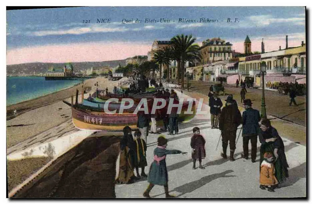 Nice - Quai des États-Unis - Fischboote - B.F. - Vorderseite