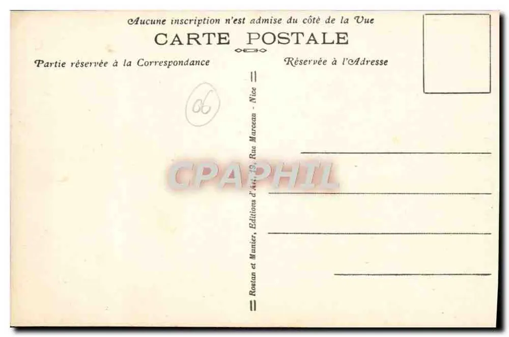 Nice — Hotel Negresco und Promenade des Anglais — R. M. Munier - Rückseite