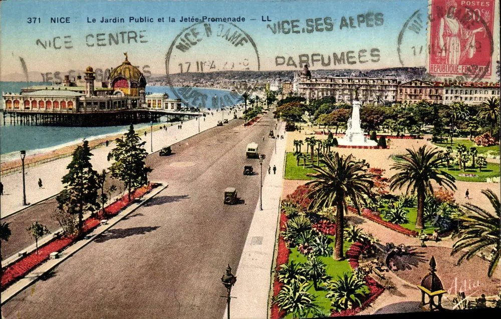 Nizza - Der Öffentliche Garten und die Promenadenpier — LL, Verleger Les Béllles Éditions NICE - Vorderseite