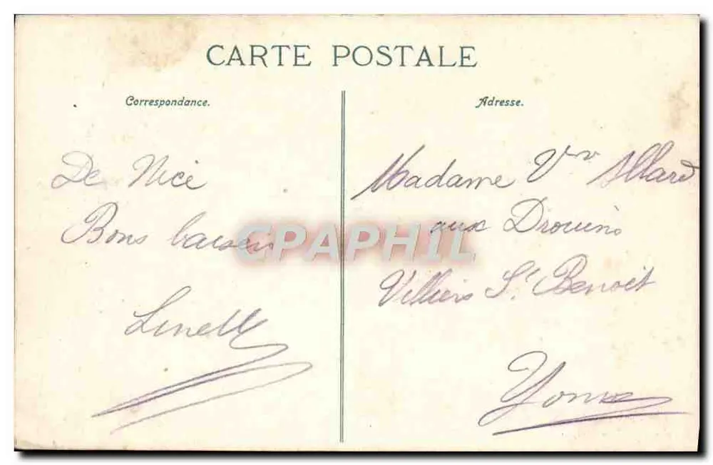 NICE — Ansicht der Promenade des Anglais und des Palastes der Jetée-Promenade — ND. Foto n°625 - Rückseite