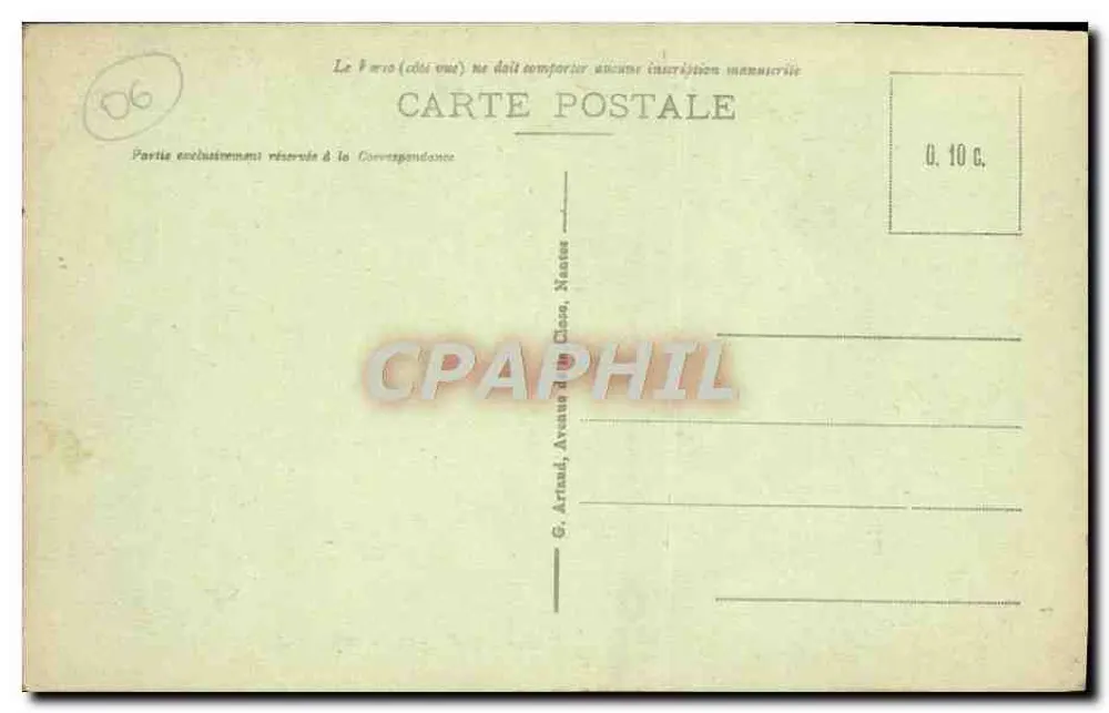 Nice - Promenade des Anglais (Hôtel Rubl) — Serie 132, Verlag G. Artaud, Nantes - Rückseite