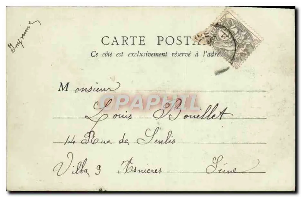 Nice — Petit Séminaire — Carta postal n°106 - Verso