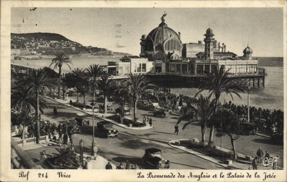 Die Promenade des Anglais und das Palais de la Jetée — Nice — Bef 214 - Vorderseite