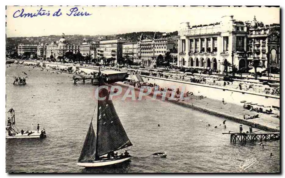 Vista da promenade e do porto de Nice — Gilberts, n° 16 - Frente