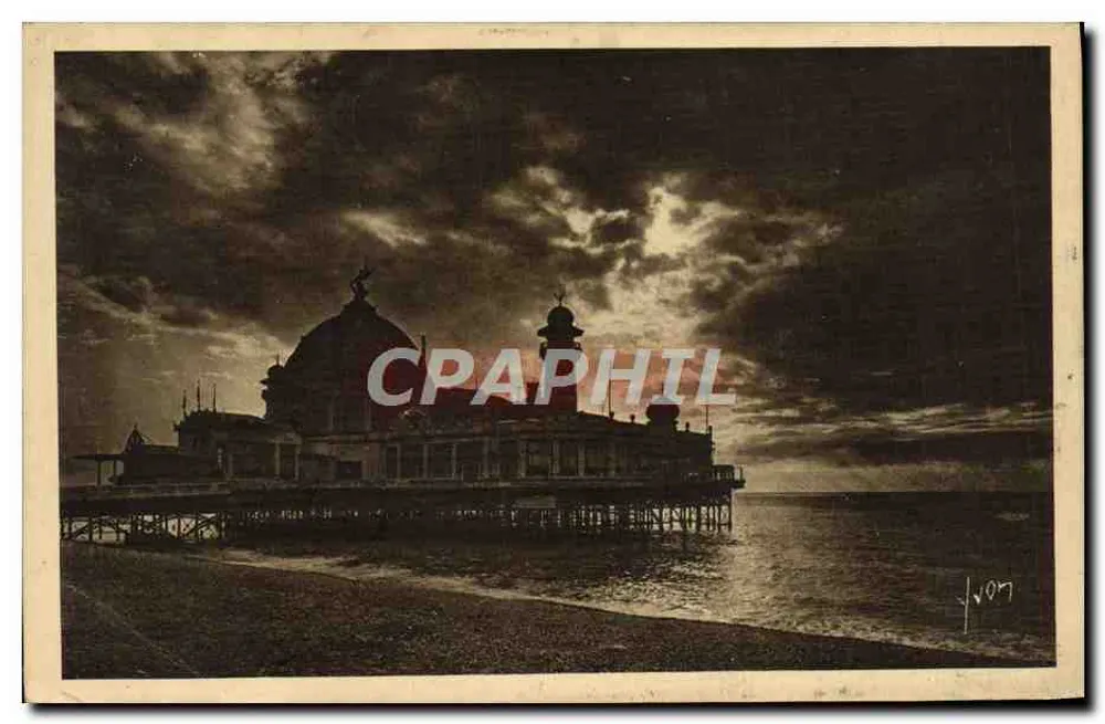 Crepuscolo sul Palazzo della Jetée — Nizza (Alpi Marittime) — Les Éditions d'Art WON - Recto