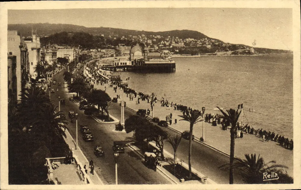Ansicht der Promenade des Anglais in Nice — Verlag Rella - Vorderseite