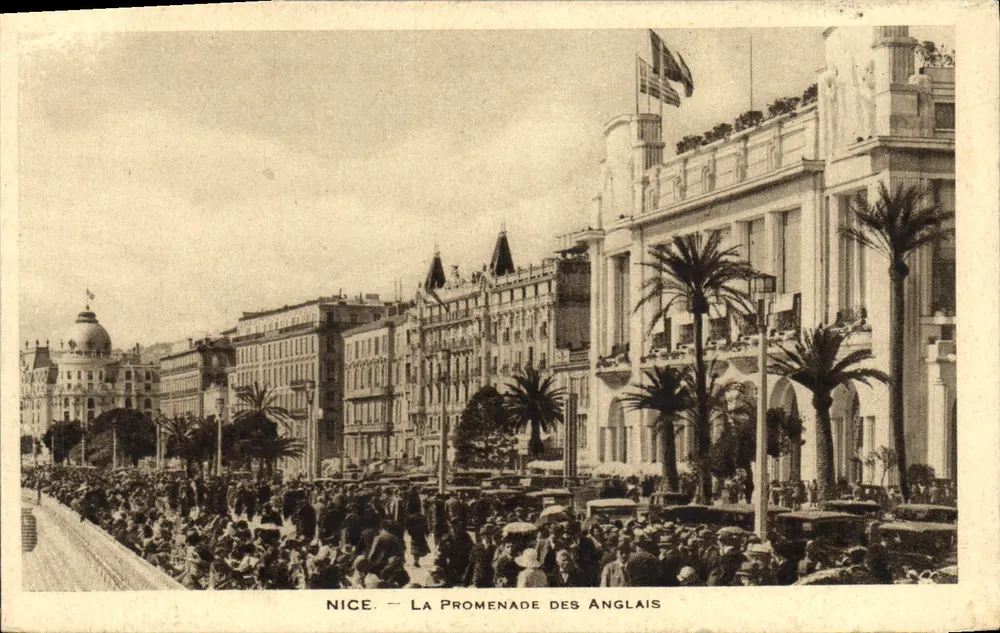 Nice — A Promenade dos Ingleses — Editor não identificado, número de série não visível - Frente