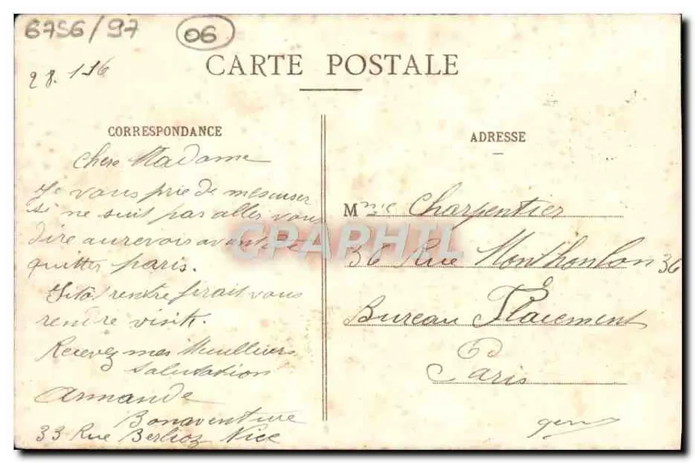 Nice - Píer-Promenade — B.F. — editor B.F. - Verso