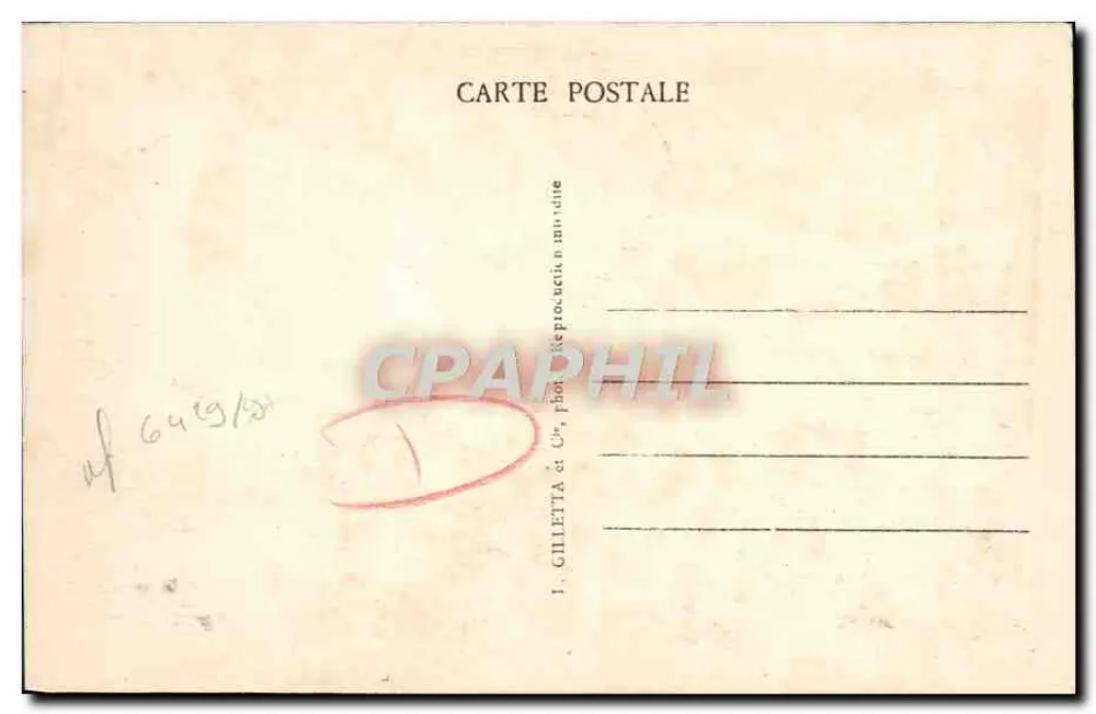 Nice — Ansicht vom Mont-Boron — Eingang zum Hafen — Serie 35, veröffentlicht von Giletta & Cie - Rückseite
