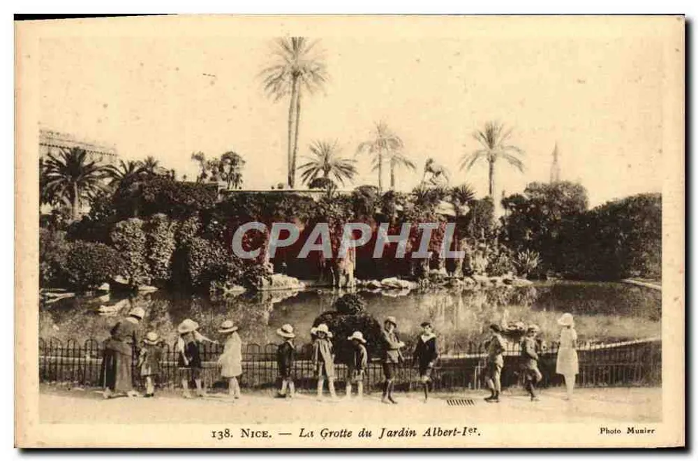 Nizza — Die Grotte des Jardin Albert-Ier — Foto Munier, n°138 - Vorderseite