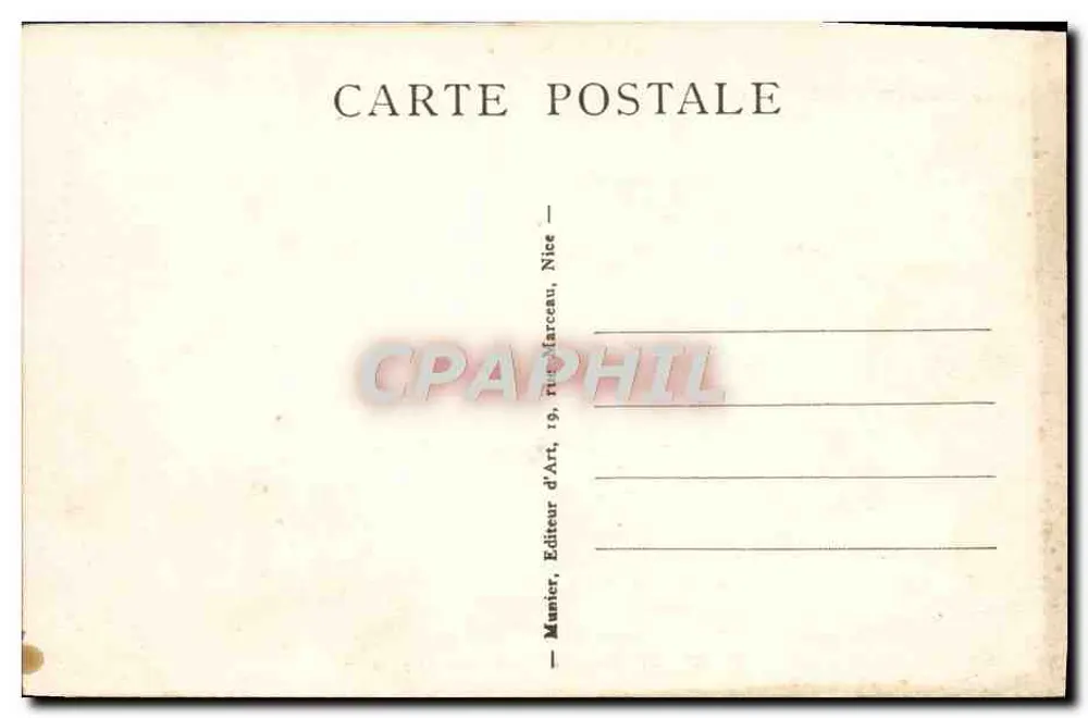 Nice — Promenade des Anglais — Munier, editor Nice - Verso