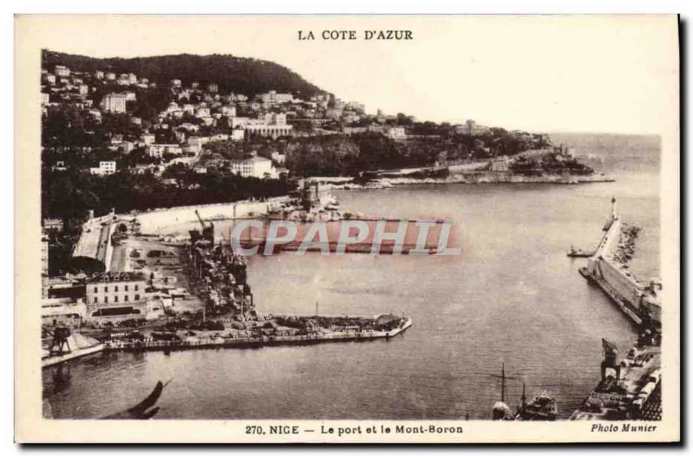 NICE — O porto e o Mont-Boron — Foto Munier - Frente