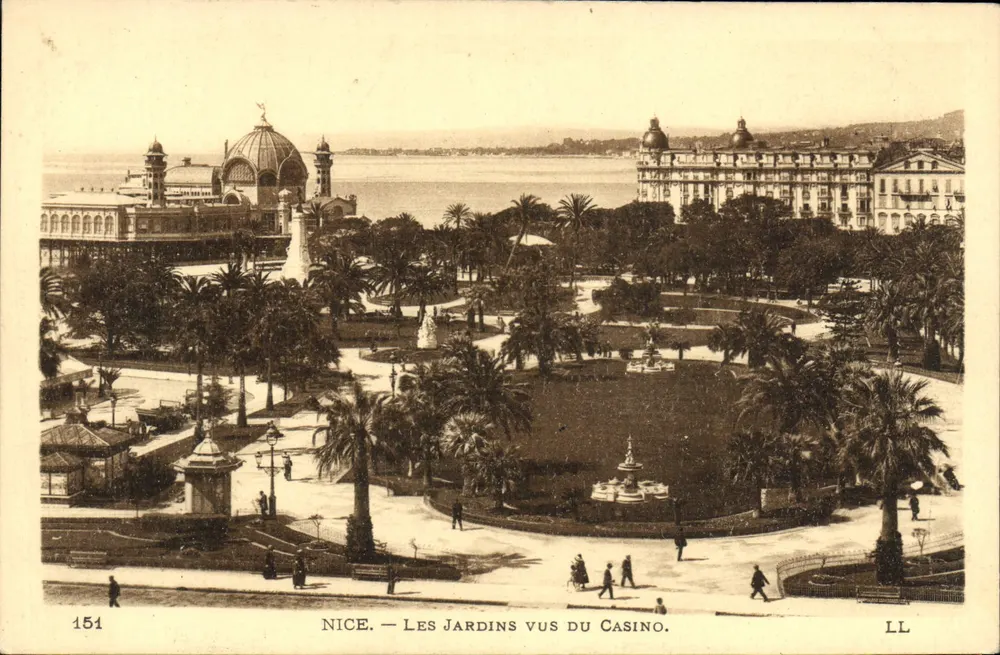 Nice — Vista dos Jardins vista do Casino — LL, n° 151 - Frente