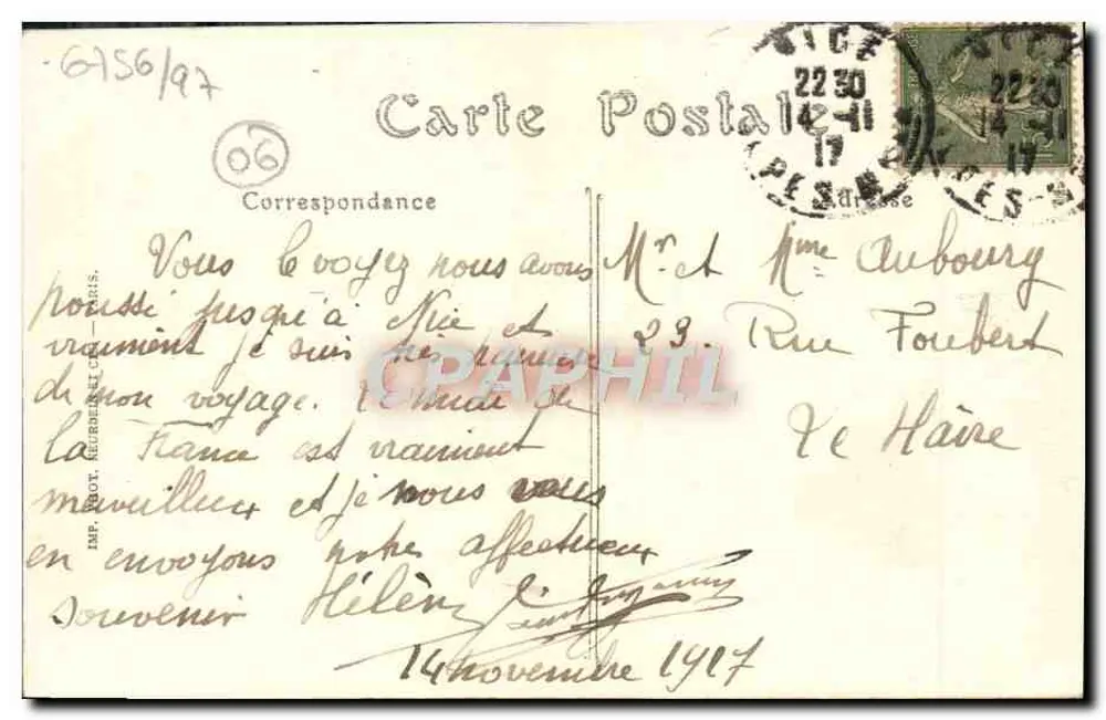 Nice (Alpi Marittime) — La Jelée-Promenade tra i Palme — ND. Fot. n°276 - Verso