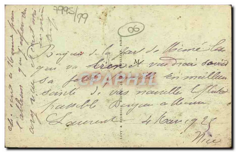 Carnaval de Nice XLVII — Place Masséna — Afternoon Tea — P. Curbat - Verso