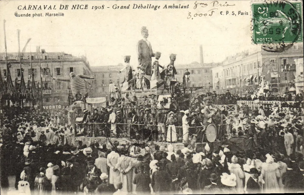 निस के कार्निवल 1908 — बड़ा घूमने वाला बैग — गुएंडे फोटो. मास्को - आगे