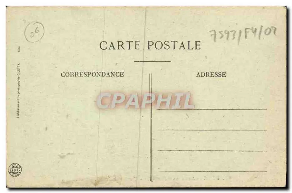 Jardins Albert Ier - Casino zwischen den Palmen — Édition Glietta, n°45 - Rückseite