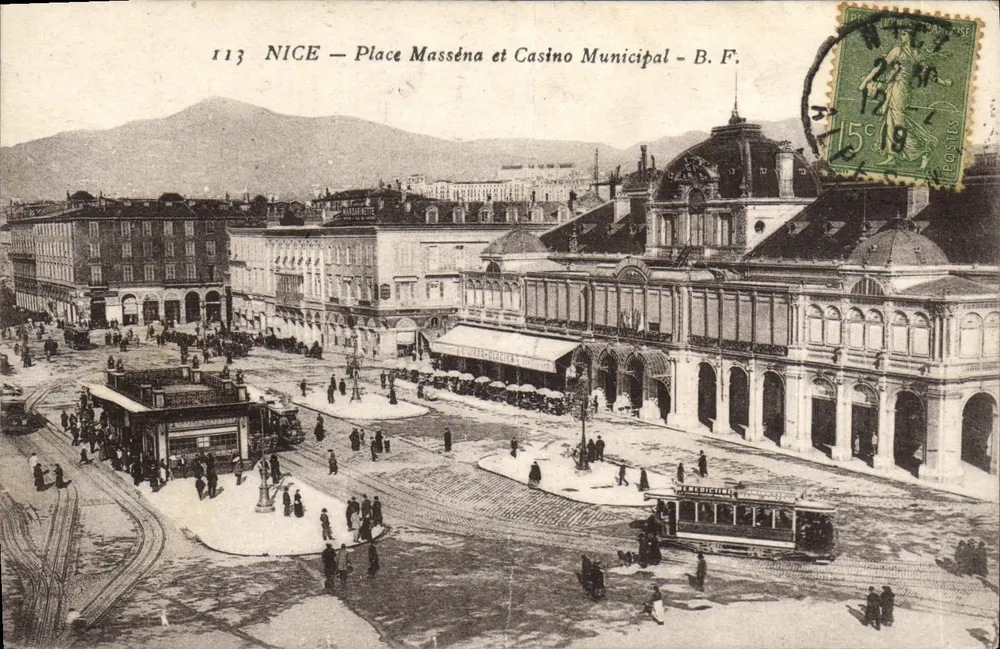 NICE — Place Masséna et Casino Municipal — B.F. n°113 - Vorderseite
