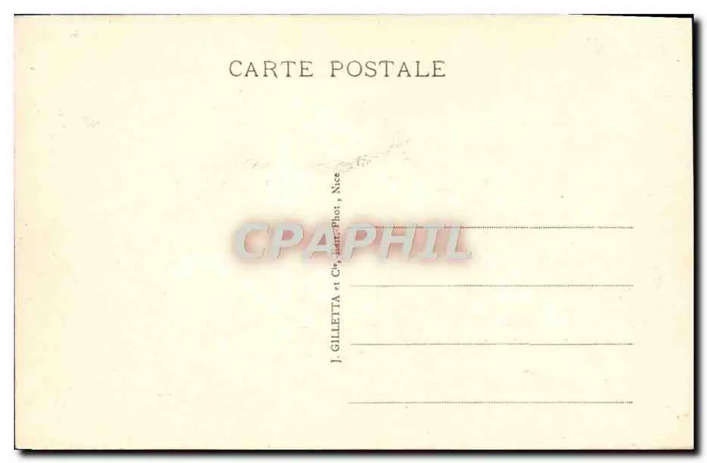 Nizza - Mole-Promenade - Die Strände bei Sturm - Verlag Gilletta, Nr. 145 - Rückseite