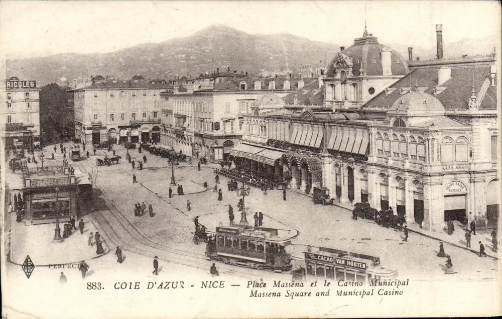 Nice — Place Masséna et le Casino Municipal — éditeur Ricoles - Recto