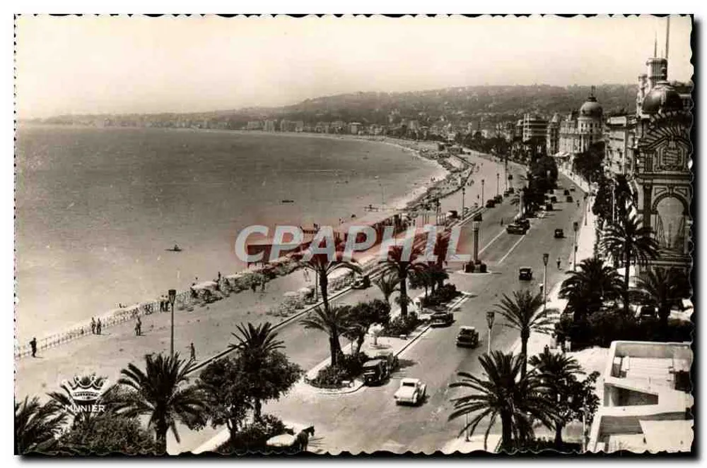 Nice - A Promenade dos Ingleses — vista panorâmica — editor Munier, série 10 - Frente